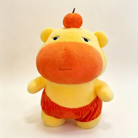 Cute Orange-Top Hippo Plush Doll