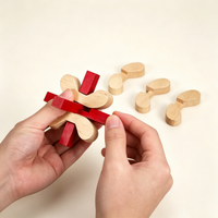 Wooden Kong Ming Lock Puzzle Set